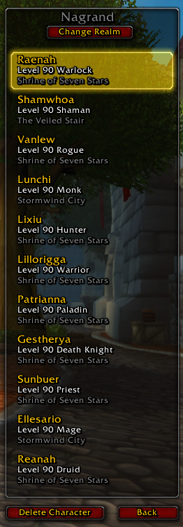 All Alliance, all the same guild.