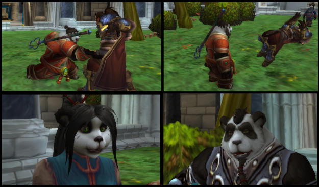 "Come on, Pandaren! HIT ME!" "I DISLIKE AUTHORTITY FIGURES TELLING ME WHAT TO DO!"