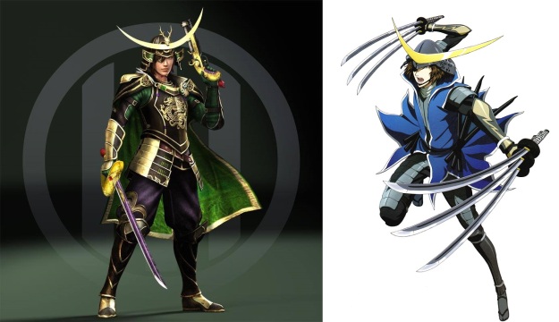 LEFT: Samurai Warriors; RIGHT: Sengoku Basara